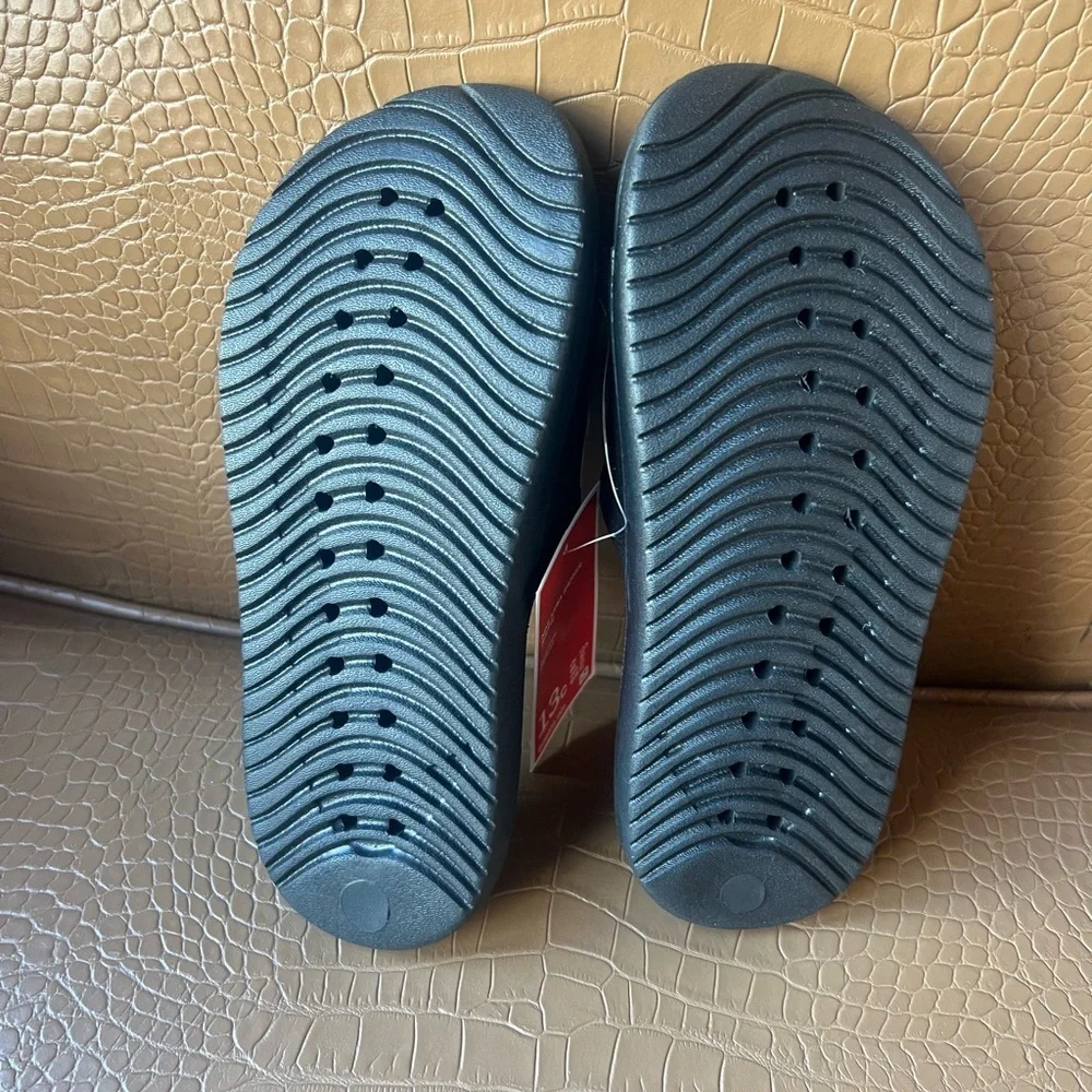 Nike Kawa Shower Slide Black and White Child Slide Sandals